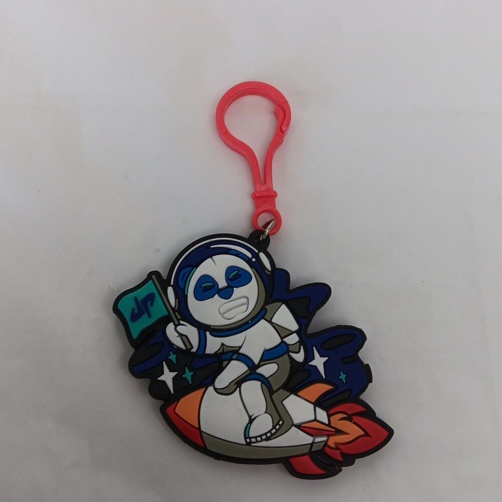 Dude Perfect Keychain Charm Lot Wheel Unfortunate Panda Golf Space Biking Logo - Picture 16 of 16